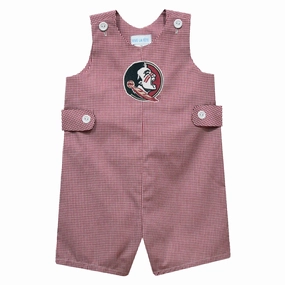 Vive La Fete Infant/Toddler Boys Seminole Logo Mini Check Jon Jon - Garnet/White Streetwear