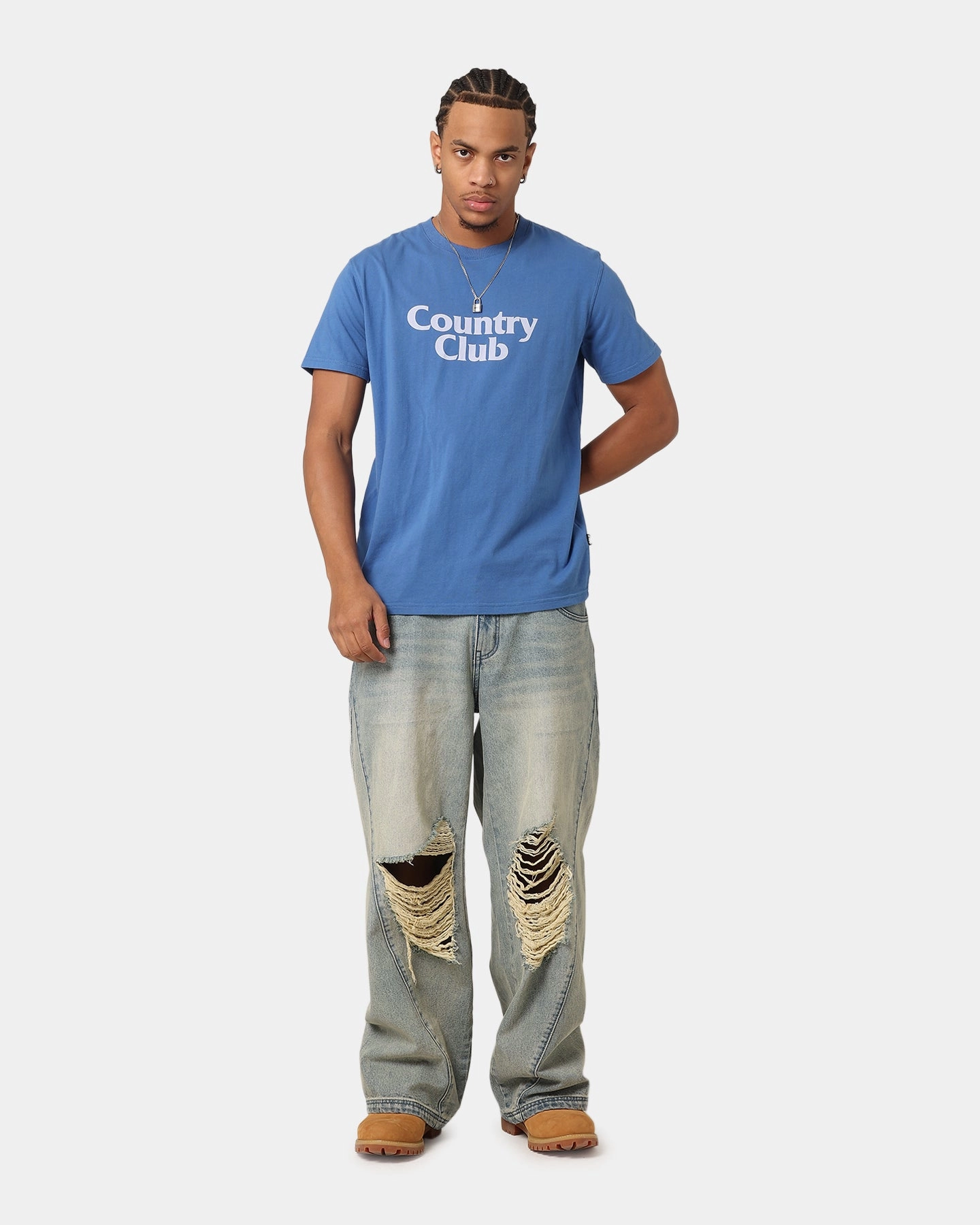 Stylish Design Birds Of Condor Country Club T-Shirt Blue