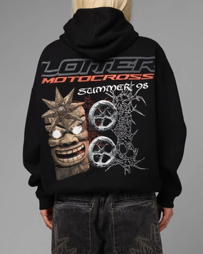 Loiter Summer Motocross Hoodie Black Heat Retention Technology