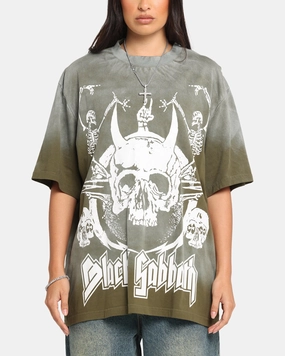NeutralTonesCollection hypoallergenic Black Sabbath Sabbath Hem Vintage T-Shirt Washed Black