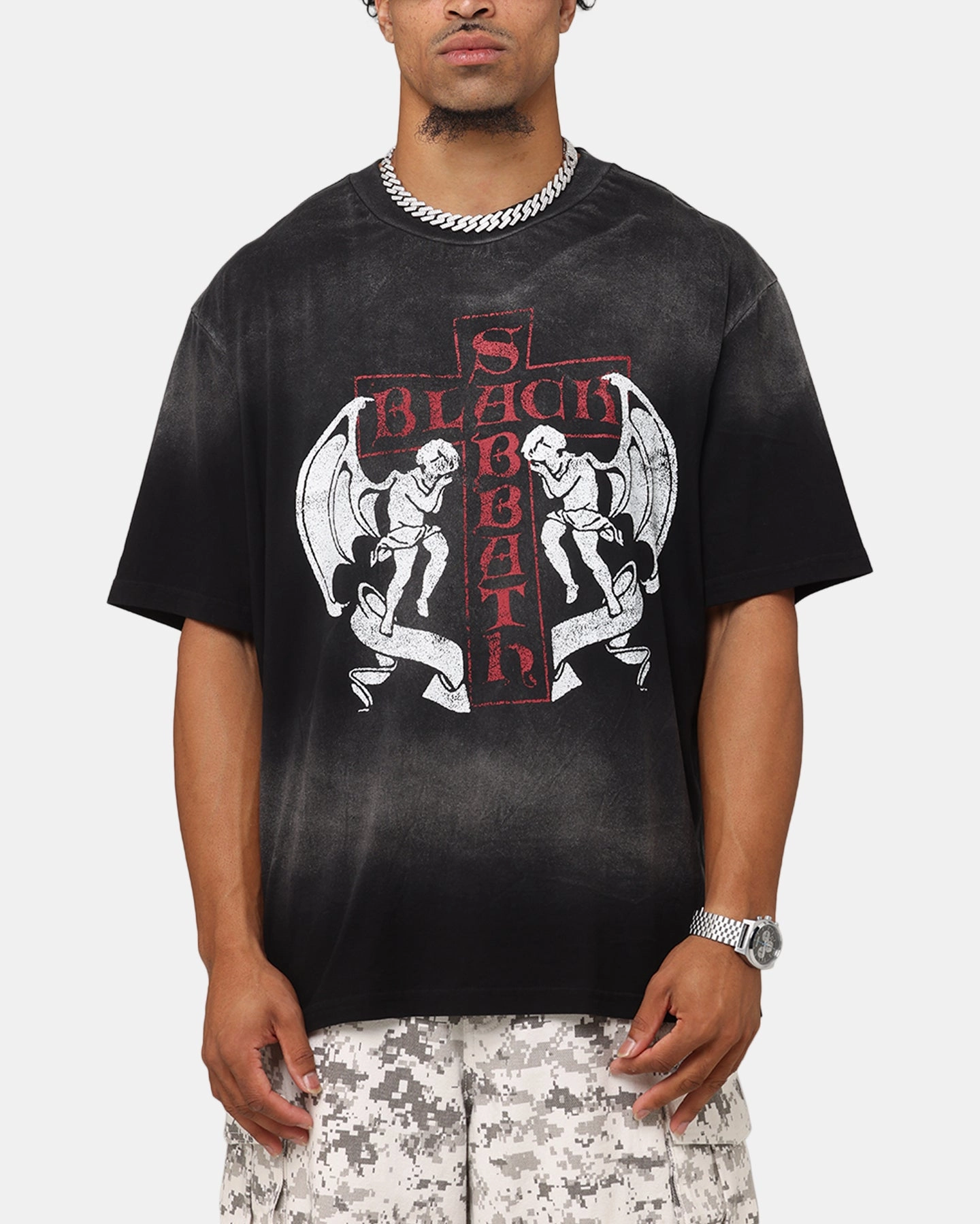 Black Sabbath Sabbath Vintage T-Shirt Washed Black Breathable Layer