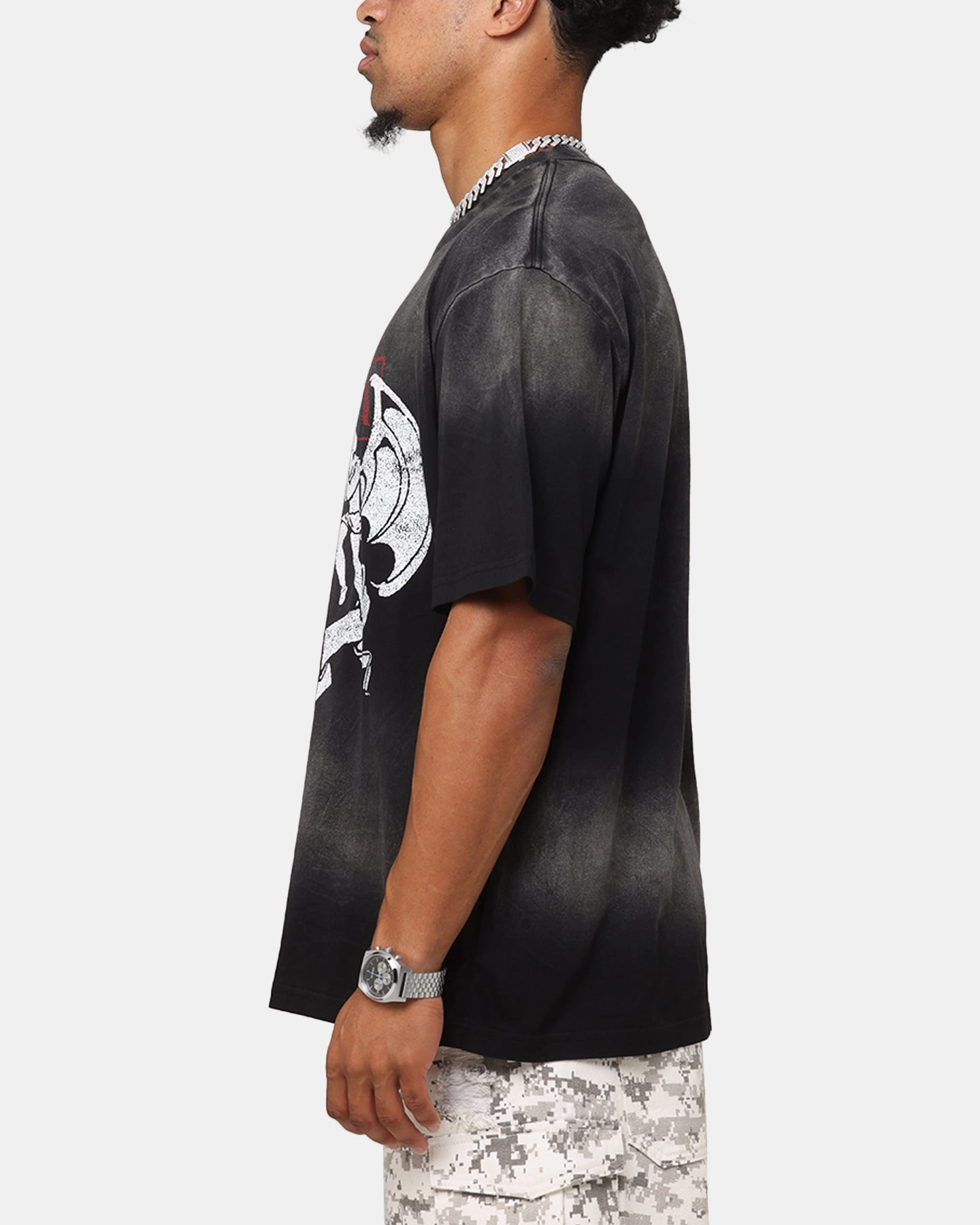 Black Sabbath Sabbath Vintage T-Shirt Washed Black Stretchable Armholes