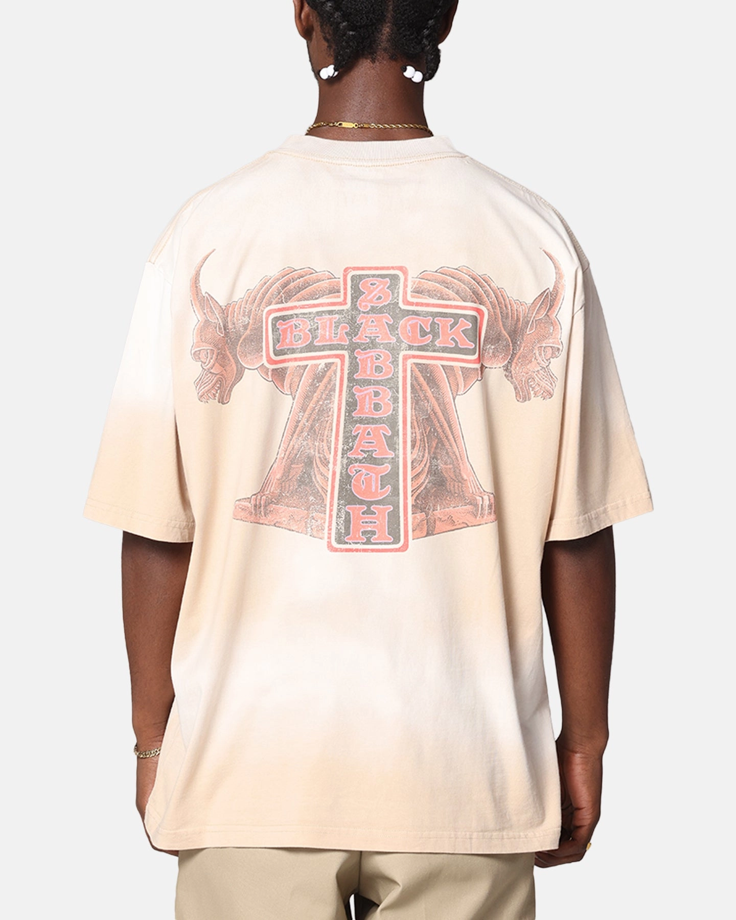 Black Sabbath The Cross Vintage T-Shirt Sand Breathable fabric