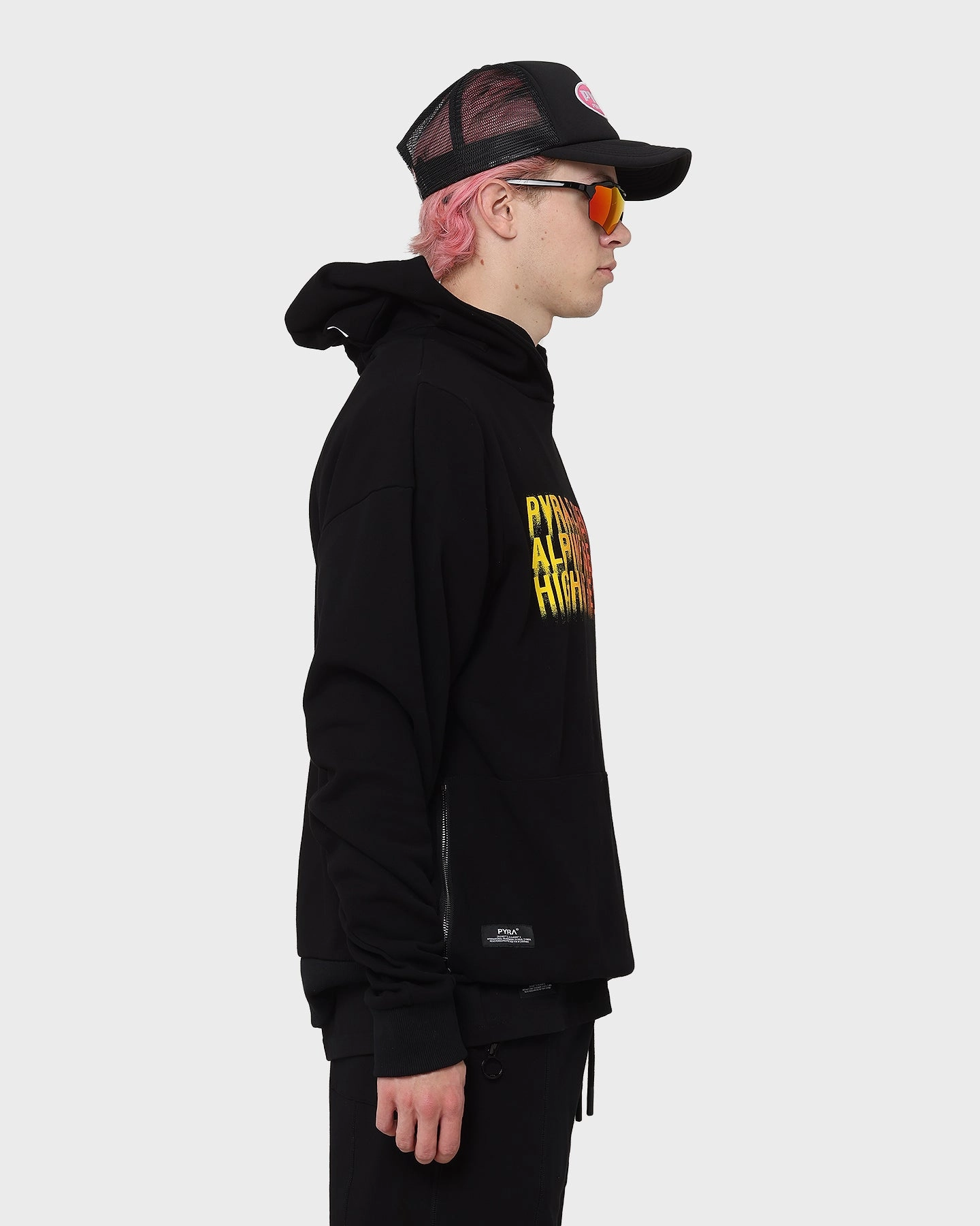 PYRA High Hills Hoodie Black/Orange Layer Ready BreathableTechnology