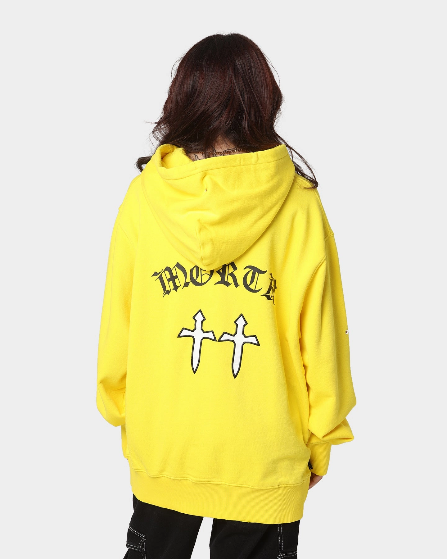 Saint Morta Day Of The Dead Hoodie Yellow/Black suitable for school uniforms