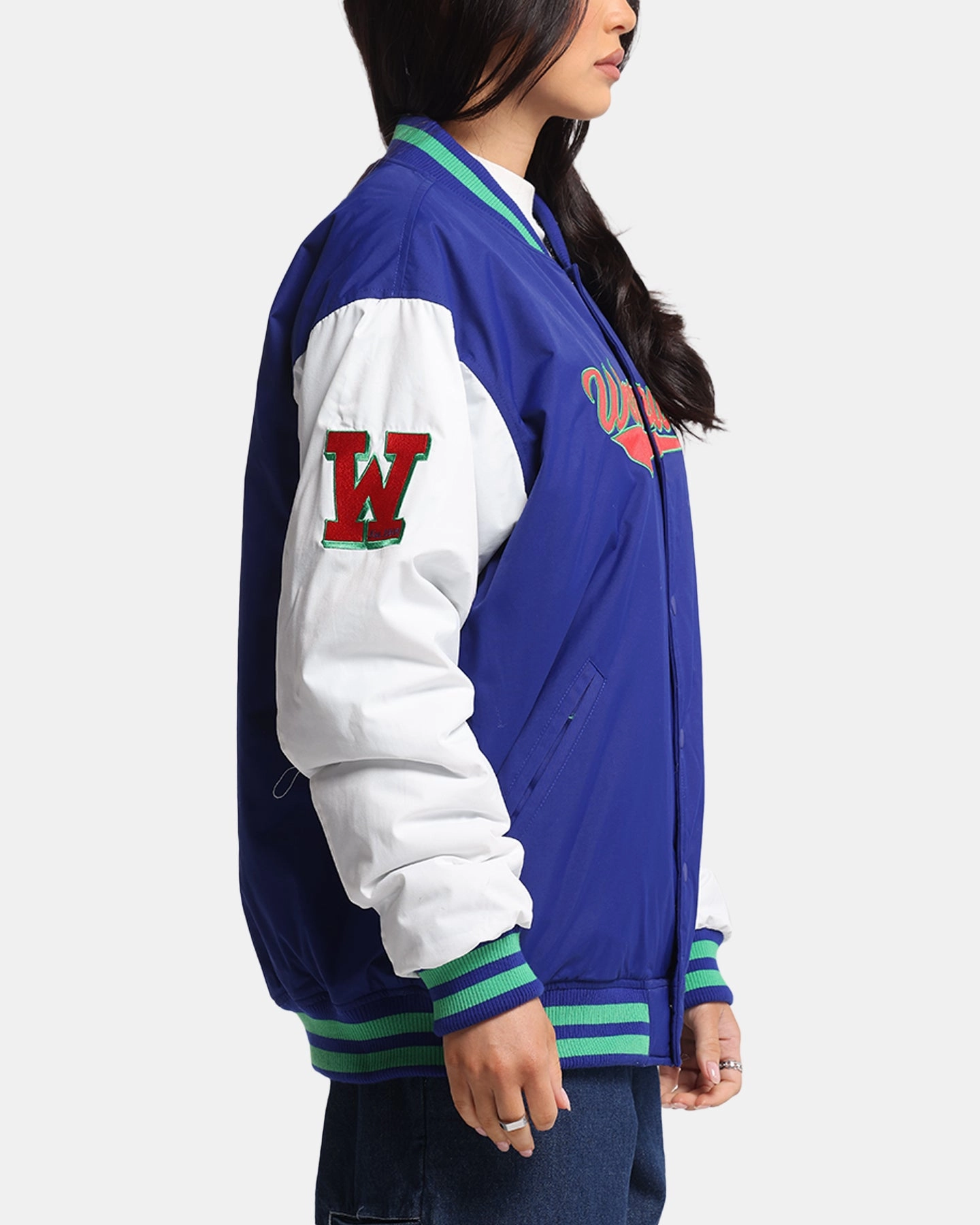 Bleacher Athletic New Zealand Warriors NRL 1908 Baseball Varsity Jacket Official Team Colour Fresh Appeal Save