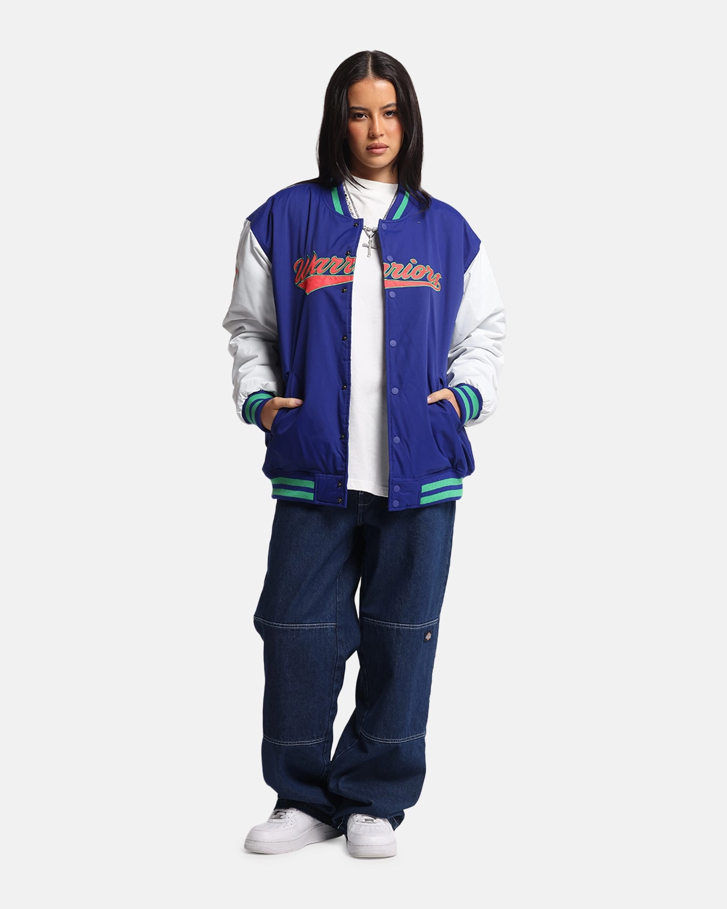 Bleacher Athletic New Zealand Warriors NRL 1908 Baseball Varsity Jacket Official Team Colour Score Benchmark