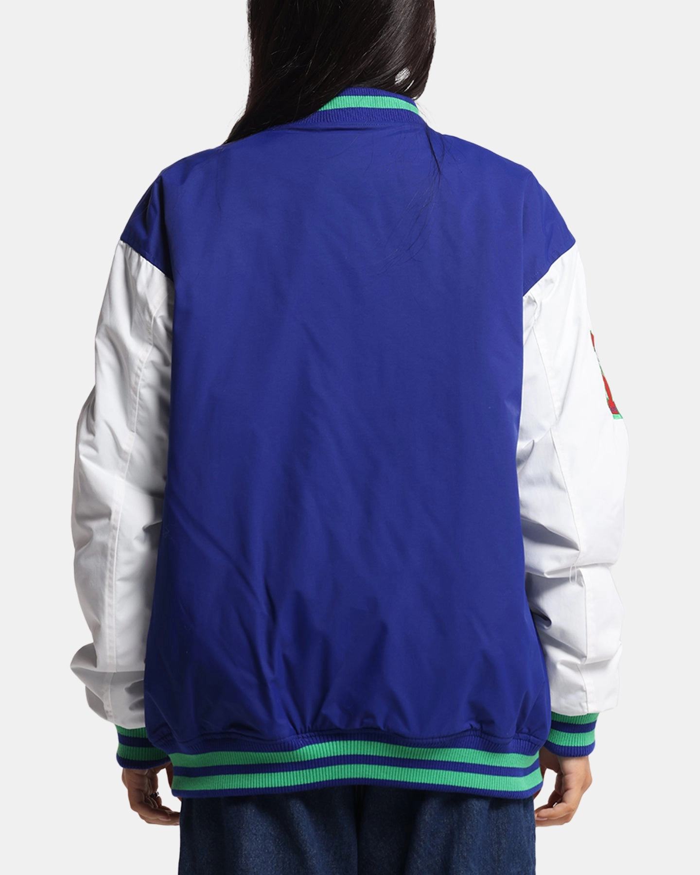 Recycled Polyester Bleacher Athletic New Zealand Warriors NRL 1908 Baseball Varsity Jacket Official Team Colour