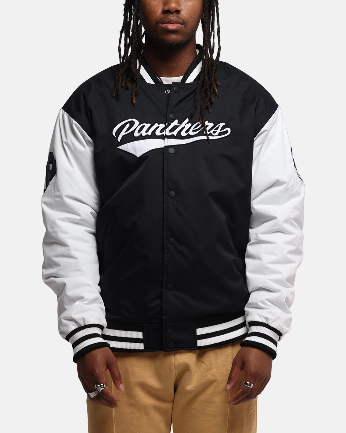 Bleacher Athletic Penrith Panthers NRL 1908 Baseball Varsity Jacket Official Team Colour low quality