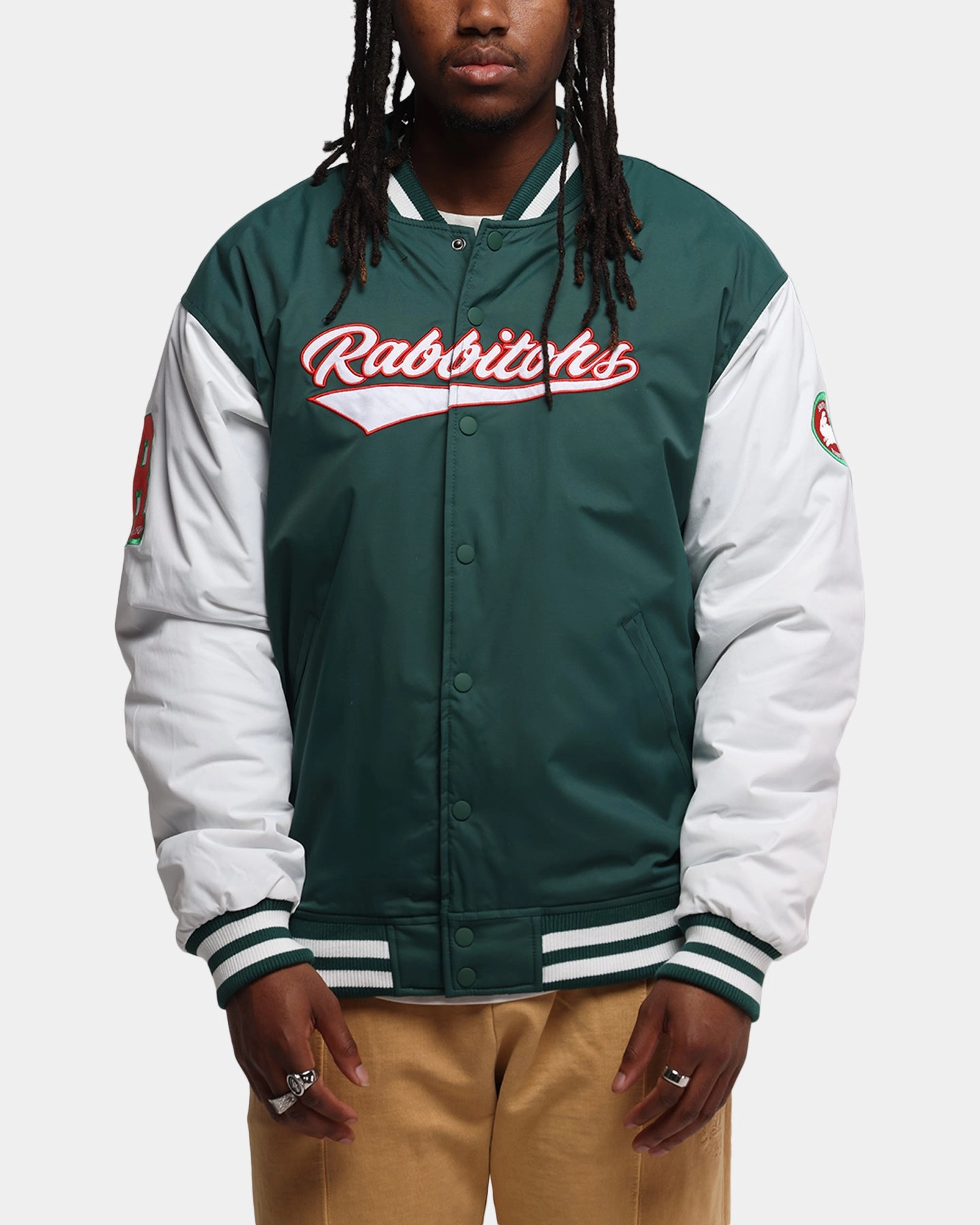 City Streets Bleacher Athletic South Sydney Rabbitohs NRL 1908 Baseball Varsity Jacket Official Team Colour