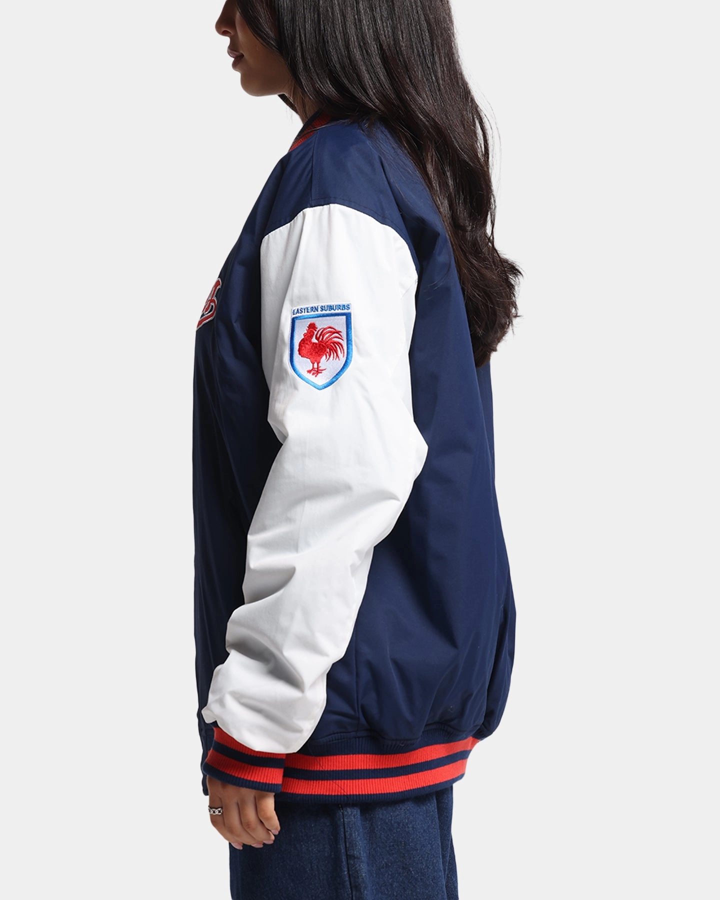 Bleacher Athletic Sydney Roosters NRL 1908 Baseball Varsity Jacket Official Team Colour Thermal Jacket suitable for cultural festivals