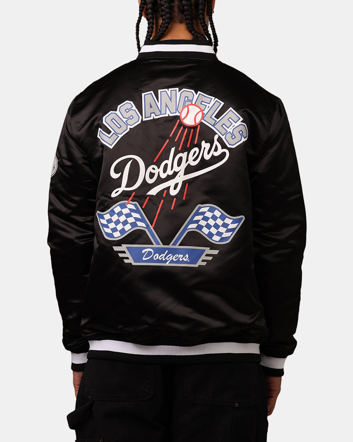 New Era Los Angeles Dodgers 2024 Rally Drive Jacket Black/White casual lunch Emblem