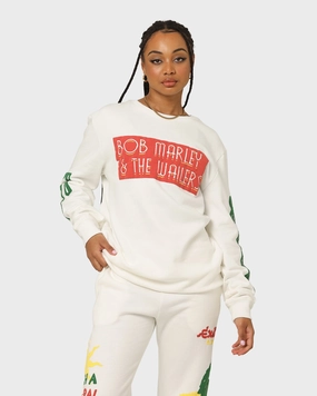 Layered Neckline Bob Marley The Wailers Exodus Crewneck Off White