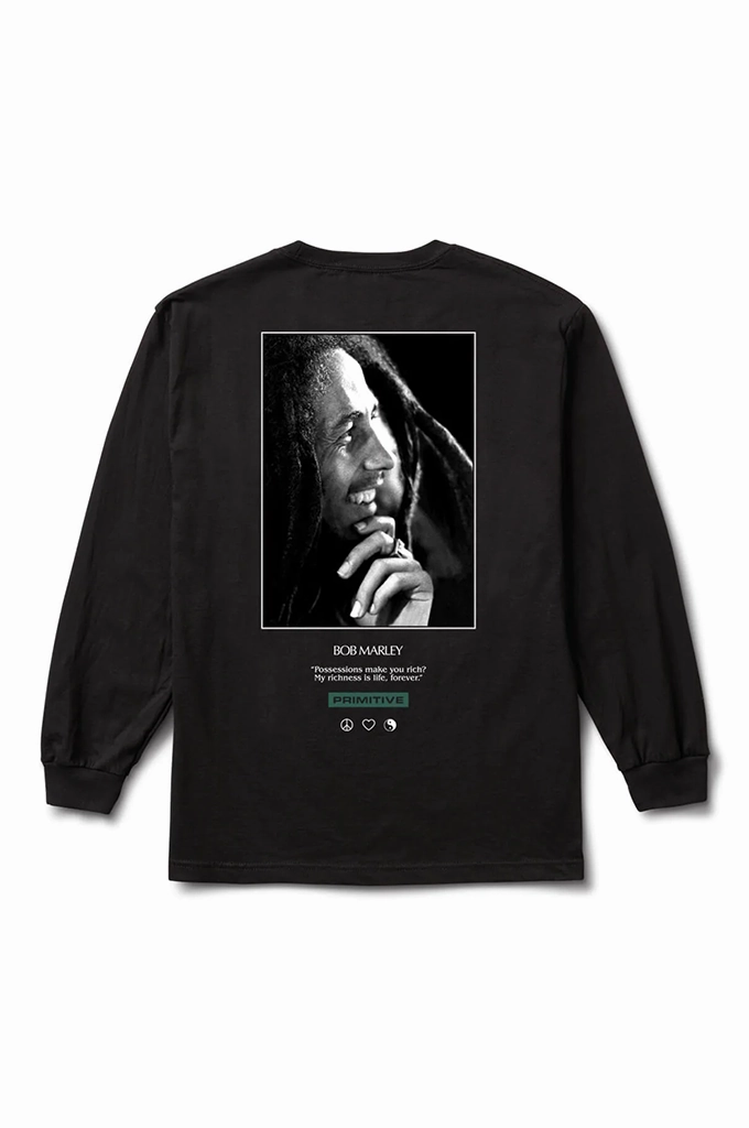 Bob Marley X Primitive Life Forever Long Sleeve Tee Elegant Detail