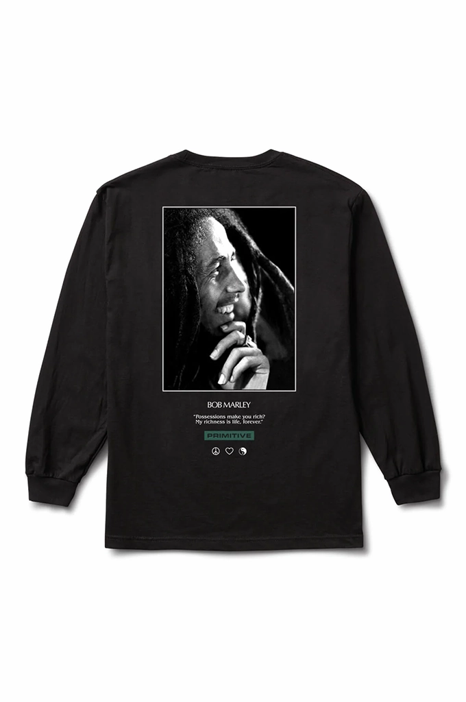Bob Marley X Primitive Life Forever Long Sleeve Tee Daily Style