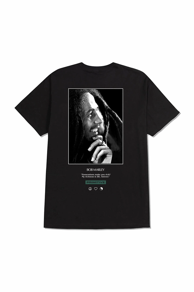 Simple Style Bob Marley X Primitive Life Forever Tee