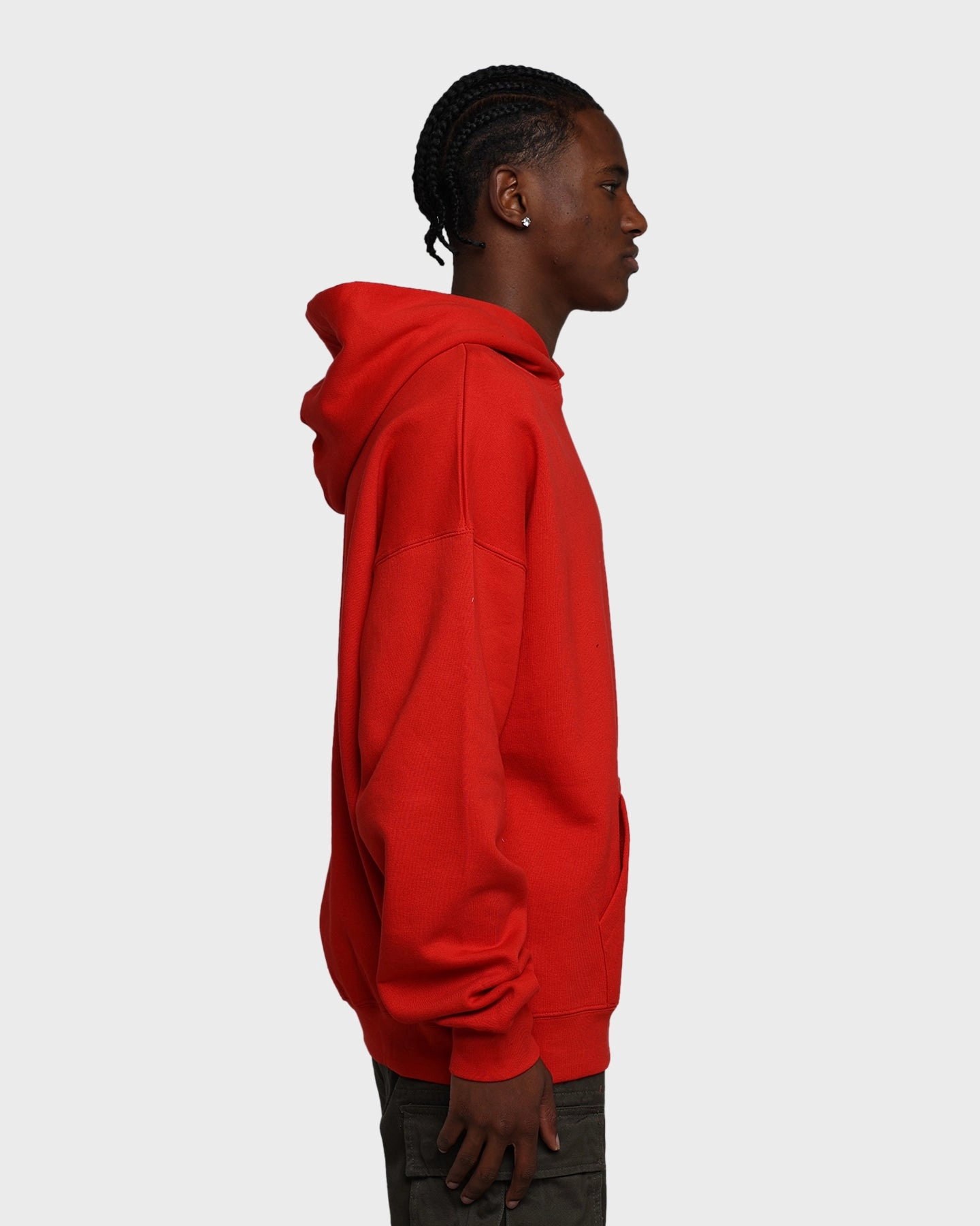 Reflective Safety Details Vegan MNML Everyday Hoodie Red