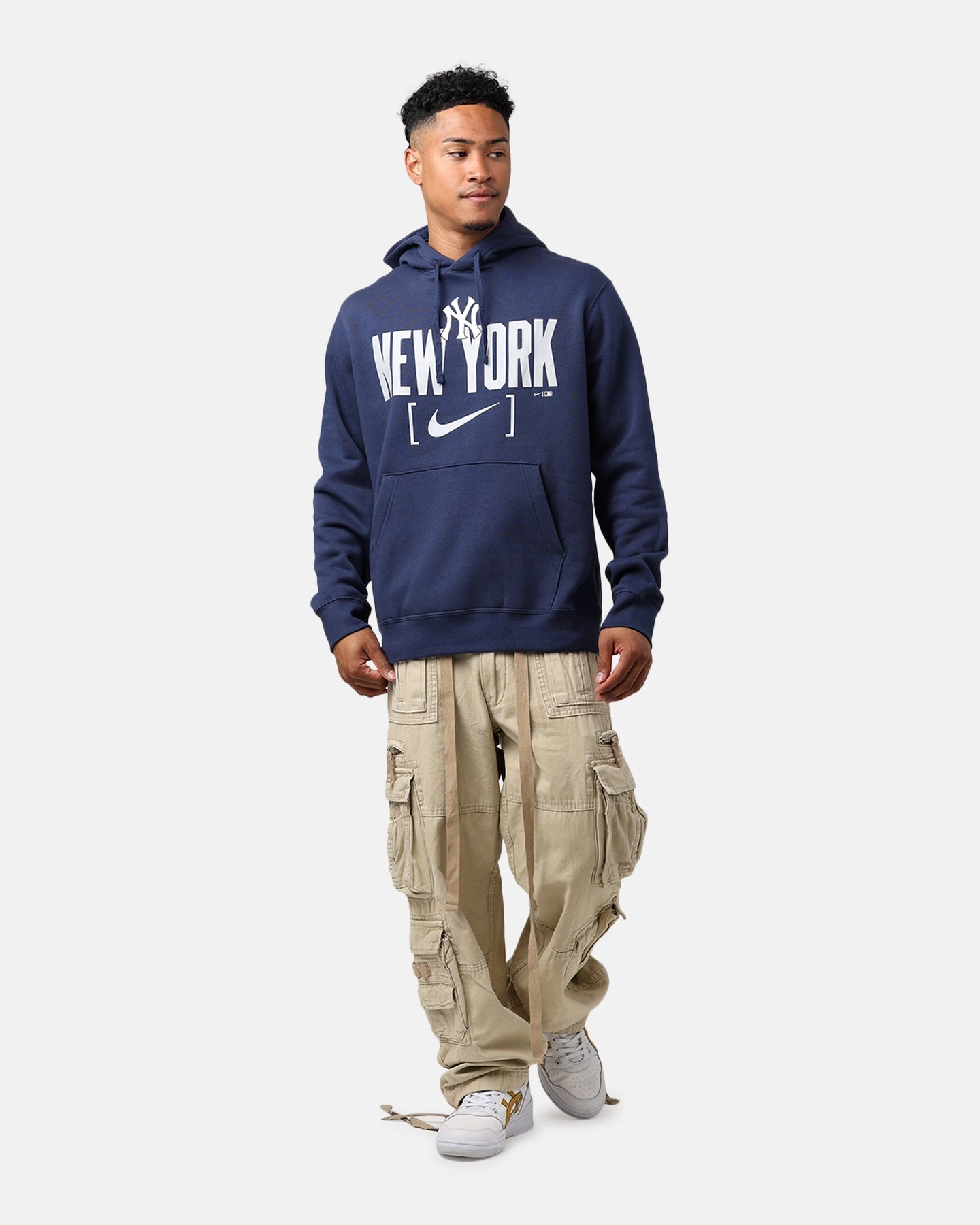 Draw Protective Comfort Nike New York Yankees Club Slack Hoodie Midnight Navy