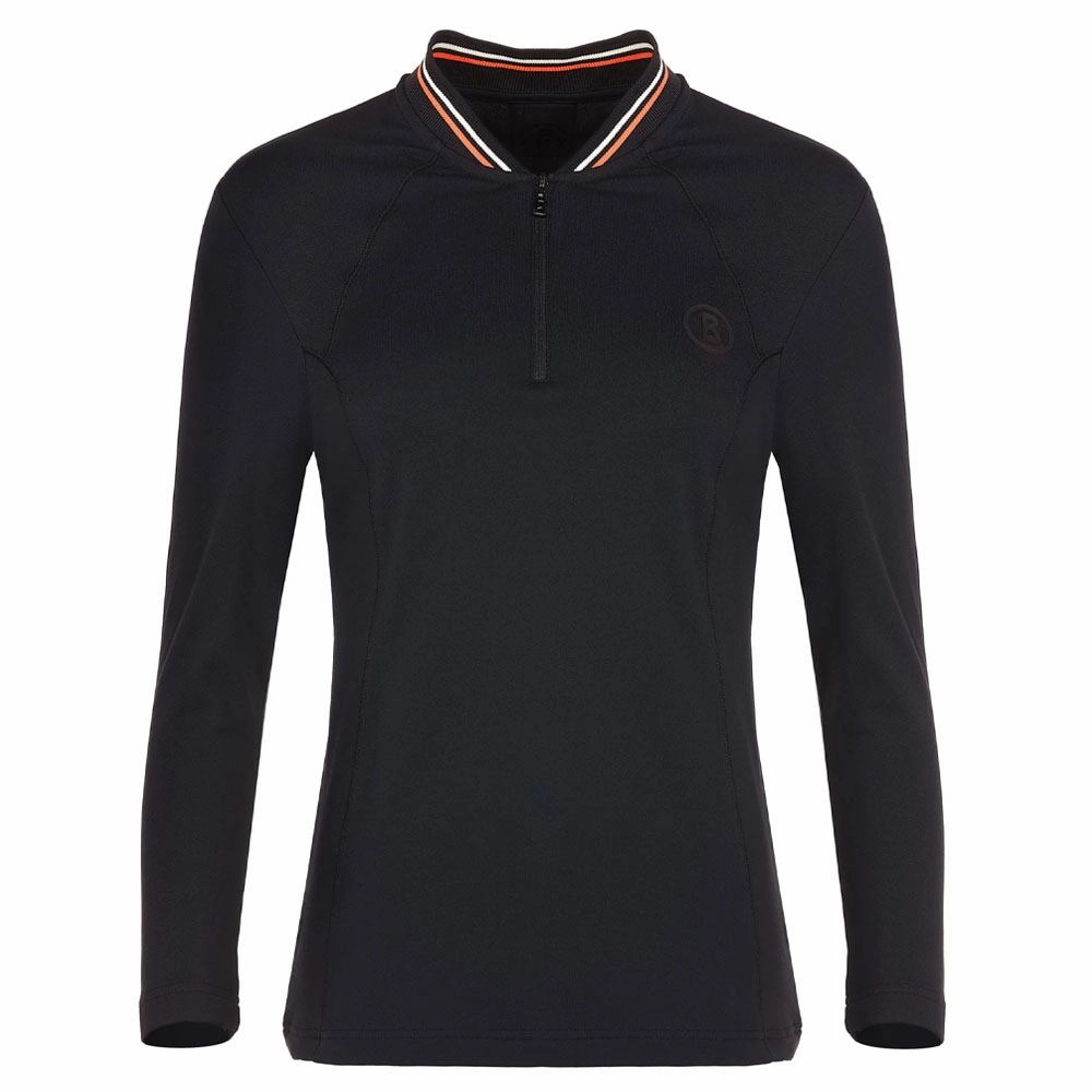Bogner Elfie Golf Pullover Black - FW23 Women Layering Compatible Cut MultiPocketLayout