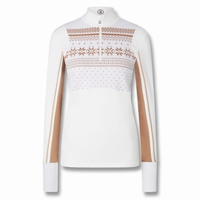 Hooded Comfort Fit Bogner Jorina Golf Pullover Off-White - FW22 Women