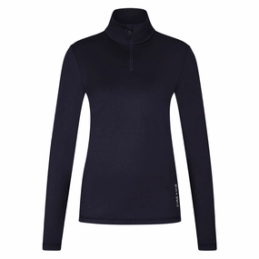 Bogner Margo2 Golf Pullover Deepest Navy - FW23 Women Convertible Collar Design Casual Fit Layer