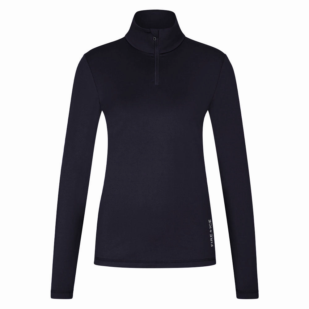 Bogner Margo2 Golf Pullover Deepest Navy - FW23 Women Convertible Collar Design Casual Fit Layer