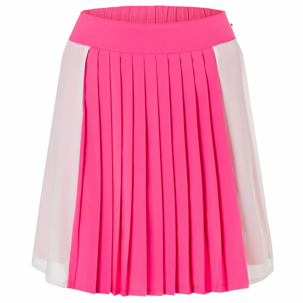 Ventilated Panels perforated design Bogner Verena Golf Skirt Neon Pink - SS22 Women