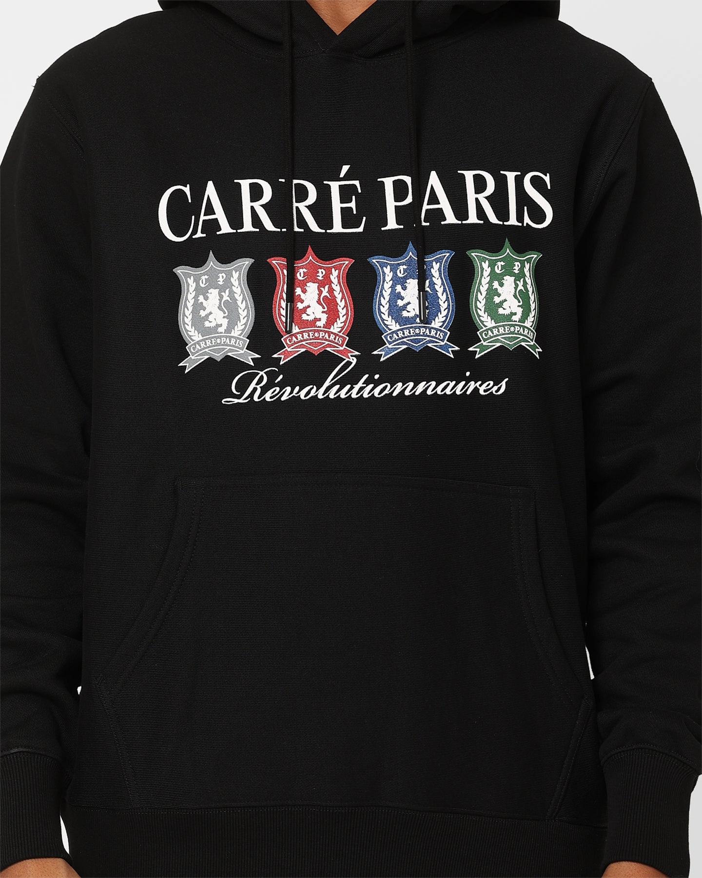Carre Shield Hoodie Black Stylish Insulation Warm and Practical