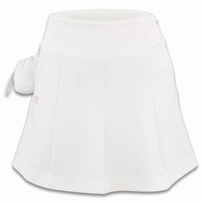 Fairliar Ball Pocket Flare Golf Skirt White - FW24 Women Bold Edge