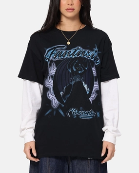 Goat Crew Disney Fantasia Chernabog Airbrush T-Shirt Black Travel Style