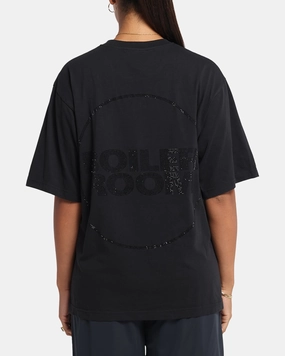 Fun and Comfortable Non Irritating Tags Boiler Room Rhiinestone T-Shirt Black