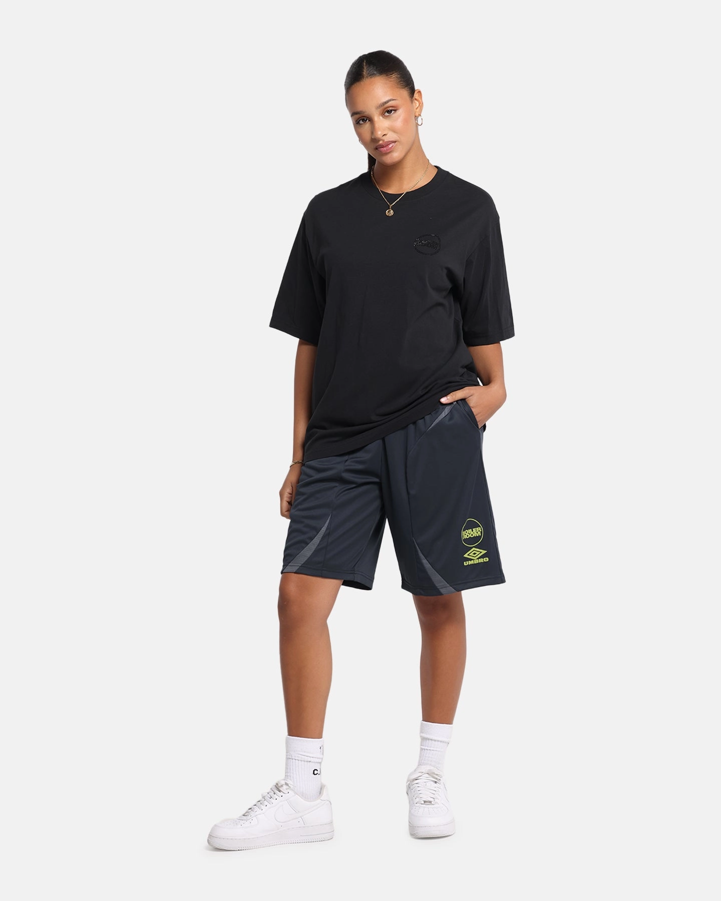 Essential Top Boiler Room Rhiinestone T-Shirt Black