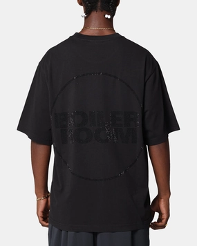 casual outing Chic Wear Boiler Room Rhiinestone T-Shirt Black