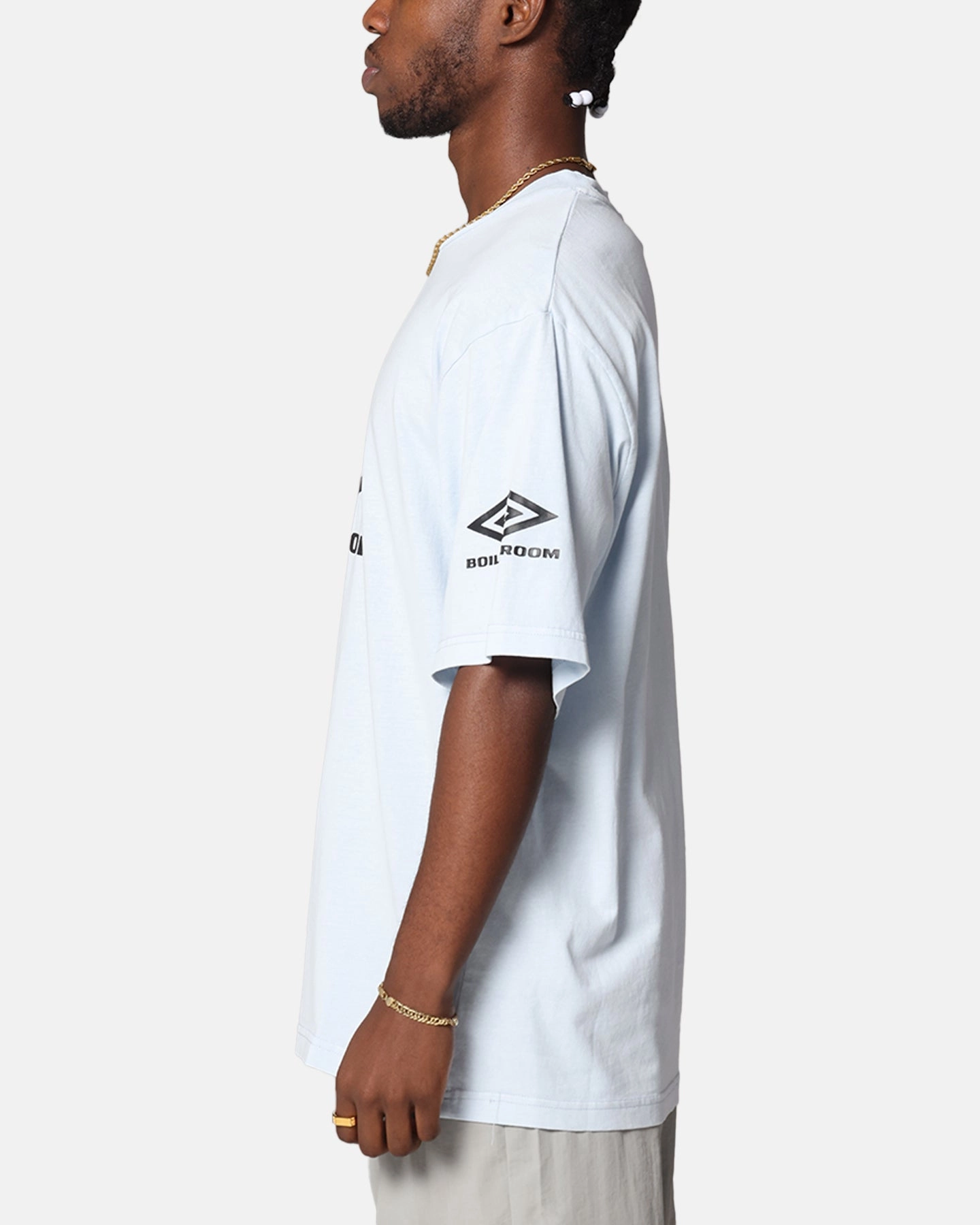Boiler Room X Umbro Washed T-Shirt Blue Chic Fashion