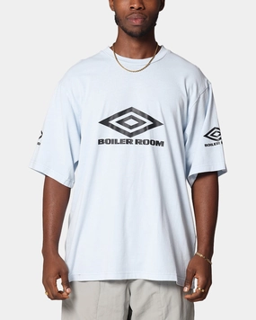 Boiler Room X Umbro Washed T-Shirt Blue Modern Wear High-End Quality