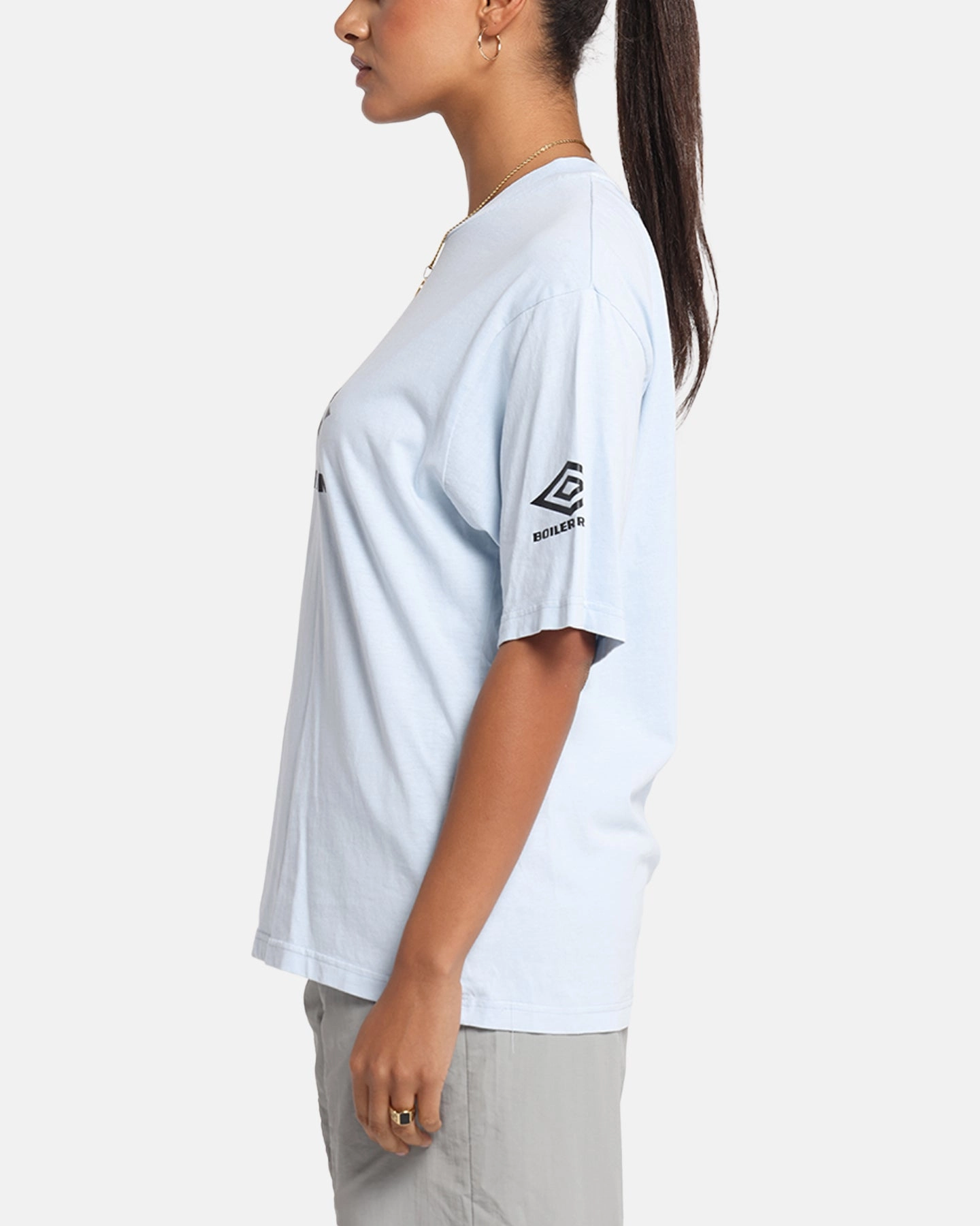 futuristic Boiler Room X Umbro Washed T-Shirt Blue