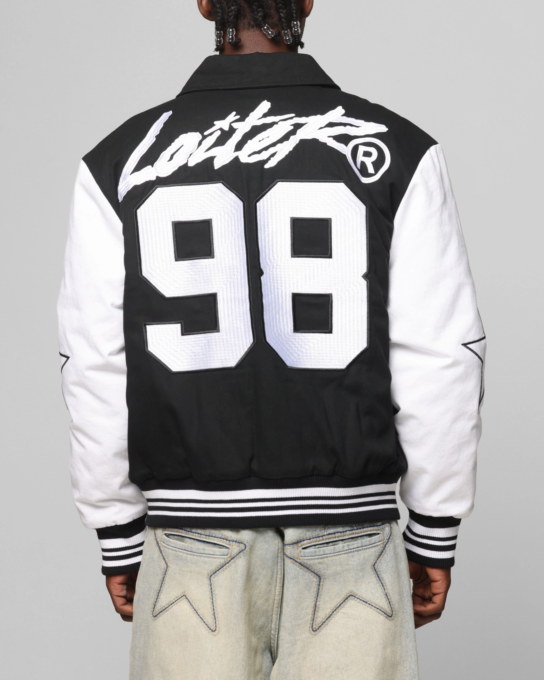 Loiter Vice City Varsity Jacket Black/White Practical Jacket