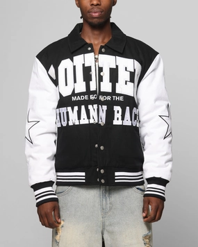 Period Loiter Vice City Varsity Jacket Black/White