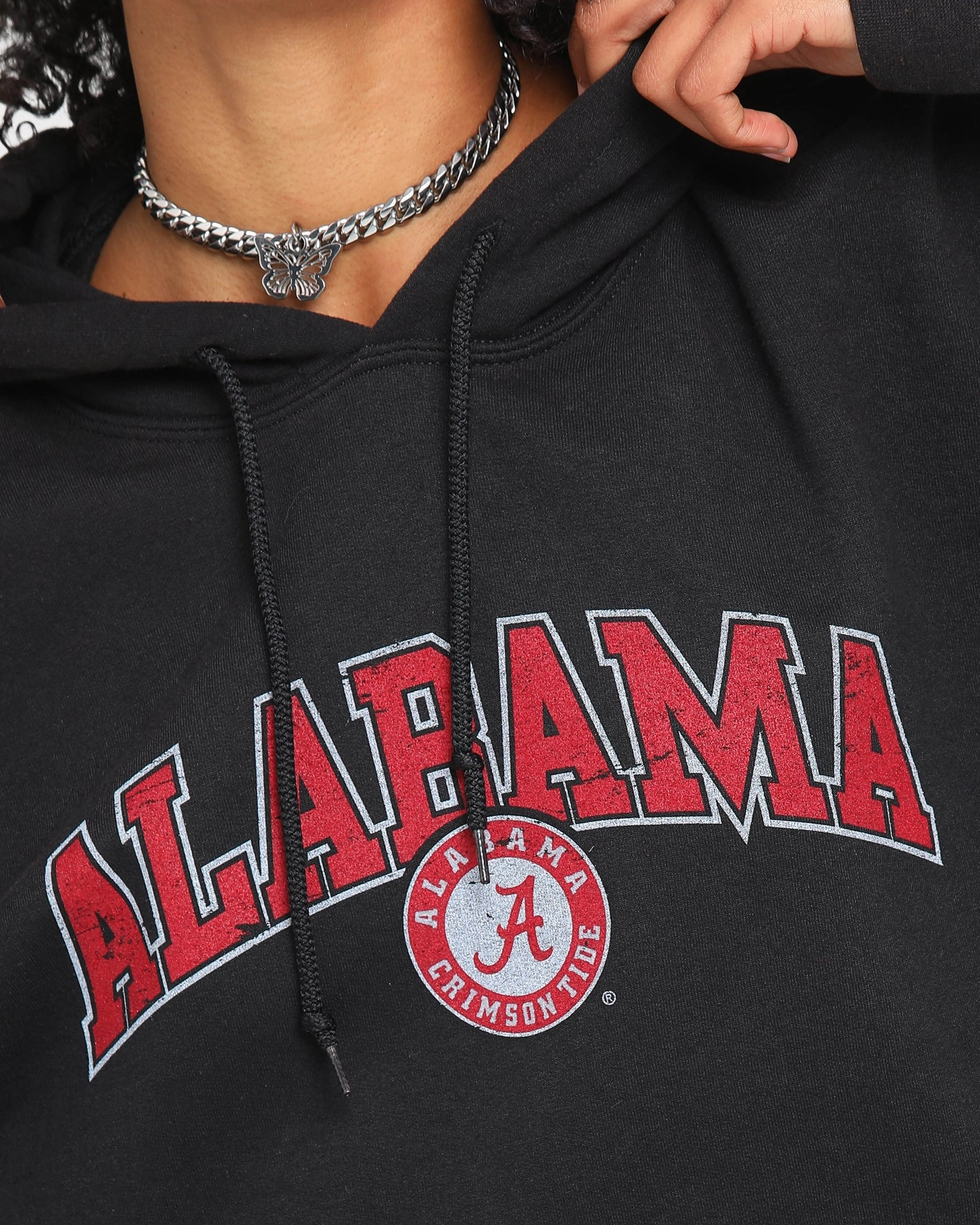 Applaud windproof NATIONAL COLLEGIATE ATHLETIC ASSC Alabama Vintage Arch Hoodie Vintage Black