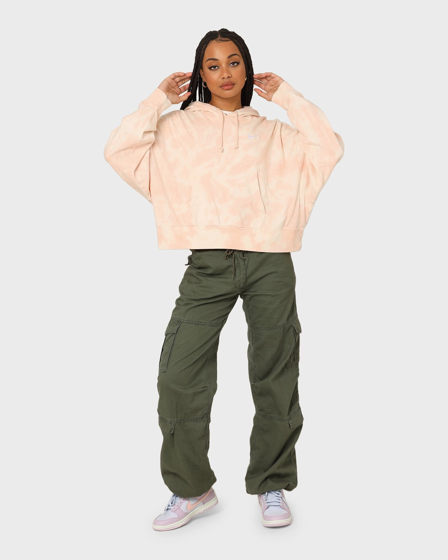 Soap Collar Options Nike Women's Washed Oversized Jersey Hoodie Artic