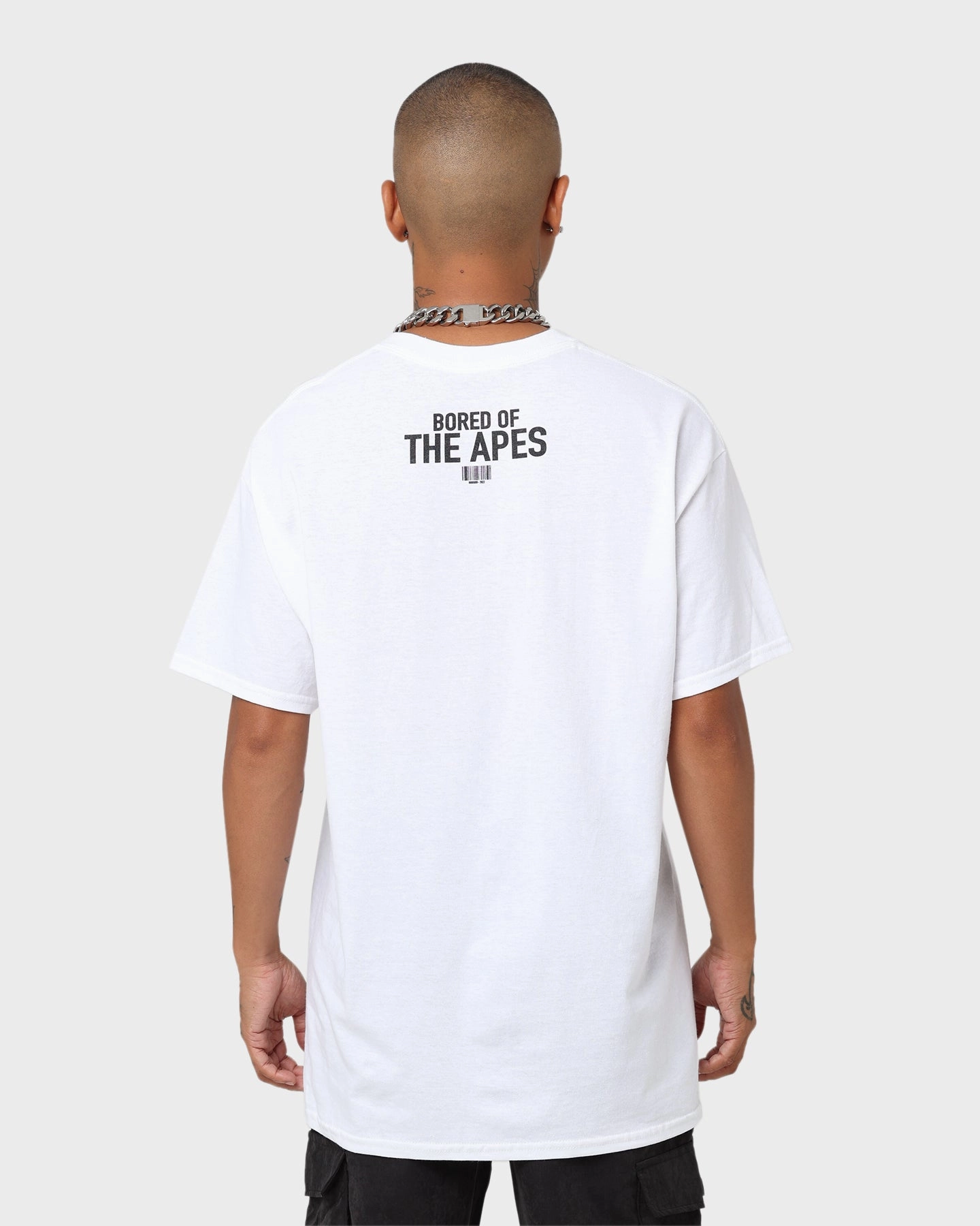 Culture Kings x Champ Medici "Bored Of The Apes" #6723 T-Shirt White Unisex Core Stretchable Fabric