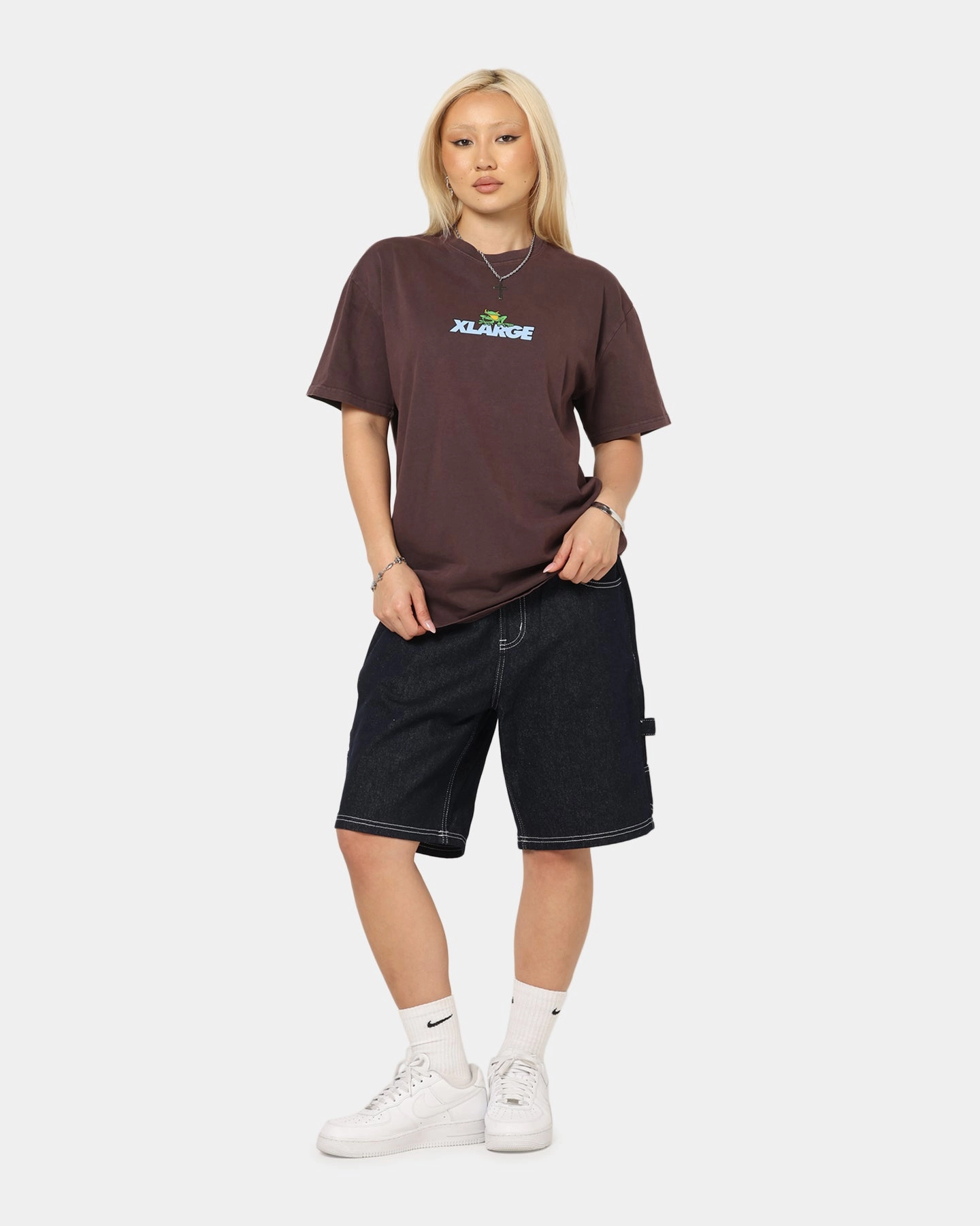 X-Large Frog T-Shirt Pigment Chocolate Relaxed Comfort SunProtectionFabric