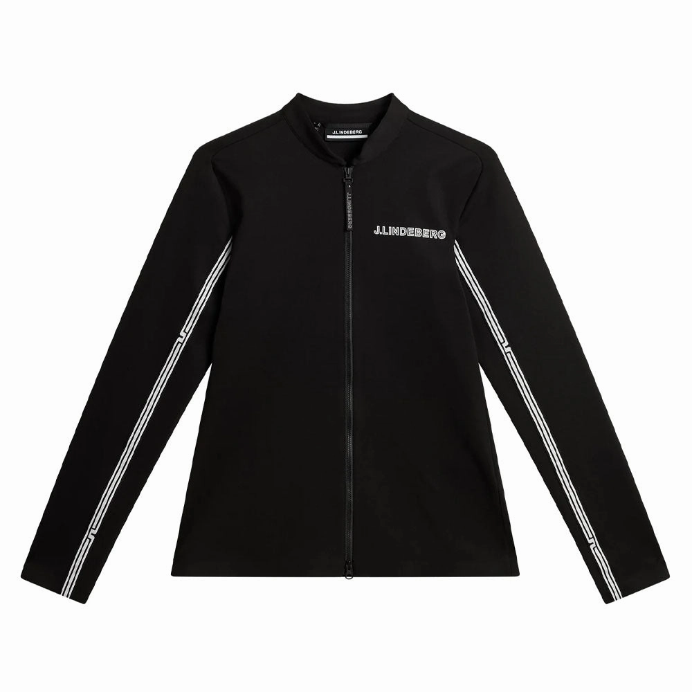 UV Resistant Finish J.Lindeberg Wildcat Full Zip Mid Layer Golf Jacket Black - FW23 Women