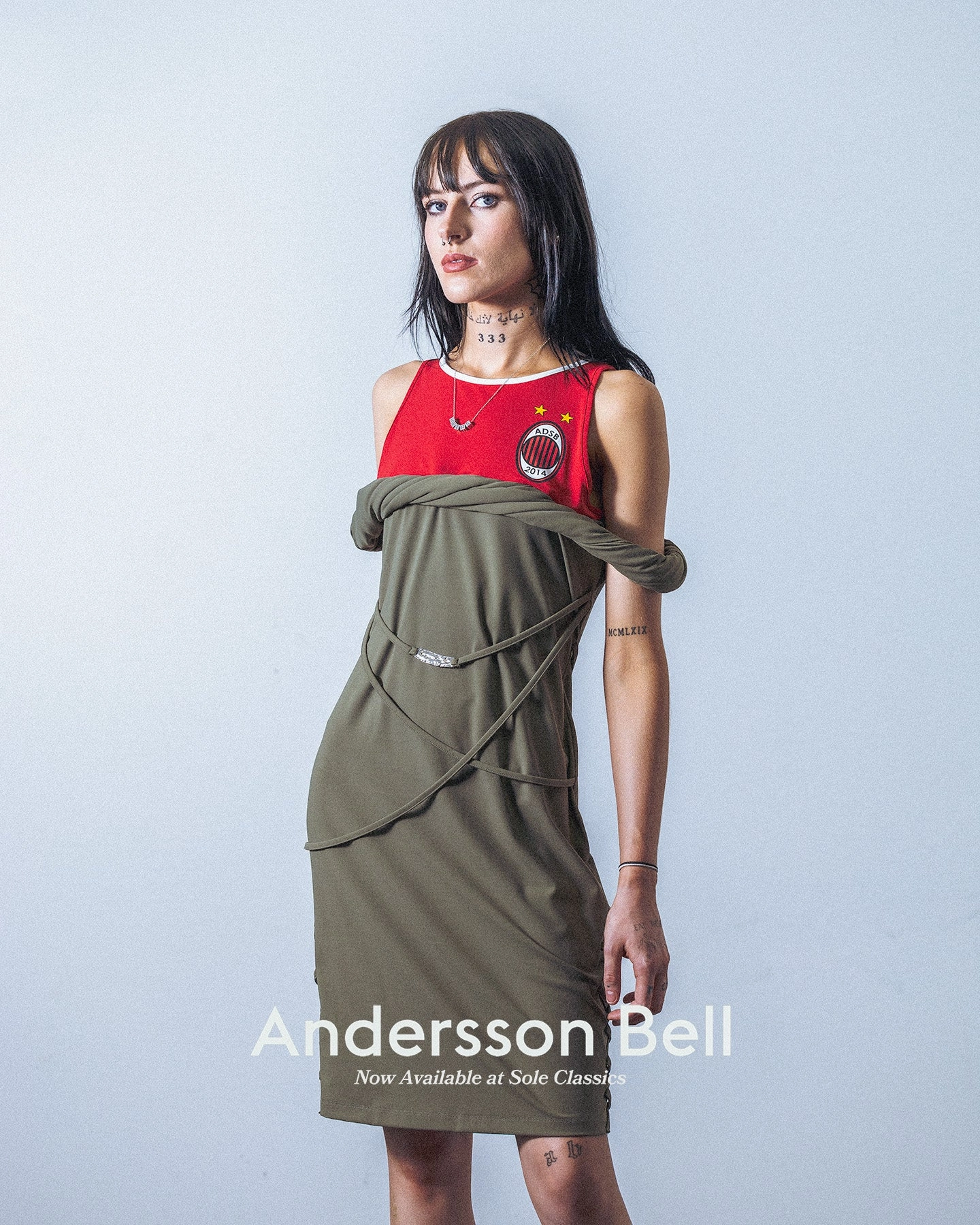 Summer Fashion Womens Andersson Bell Rami Soccer Jersey Dress 'Khaki'