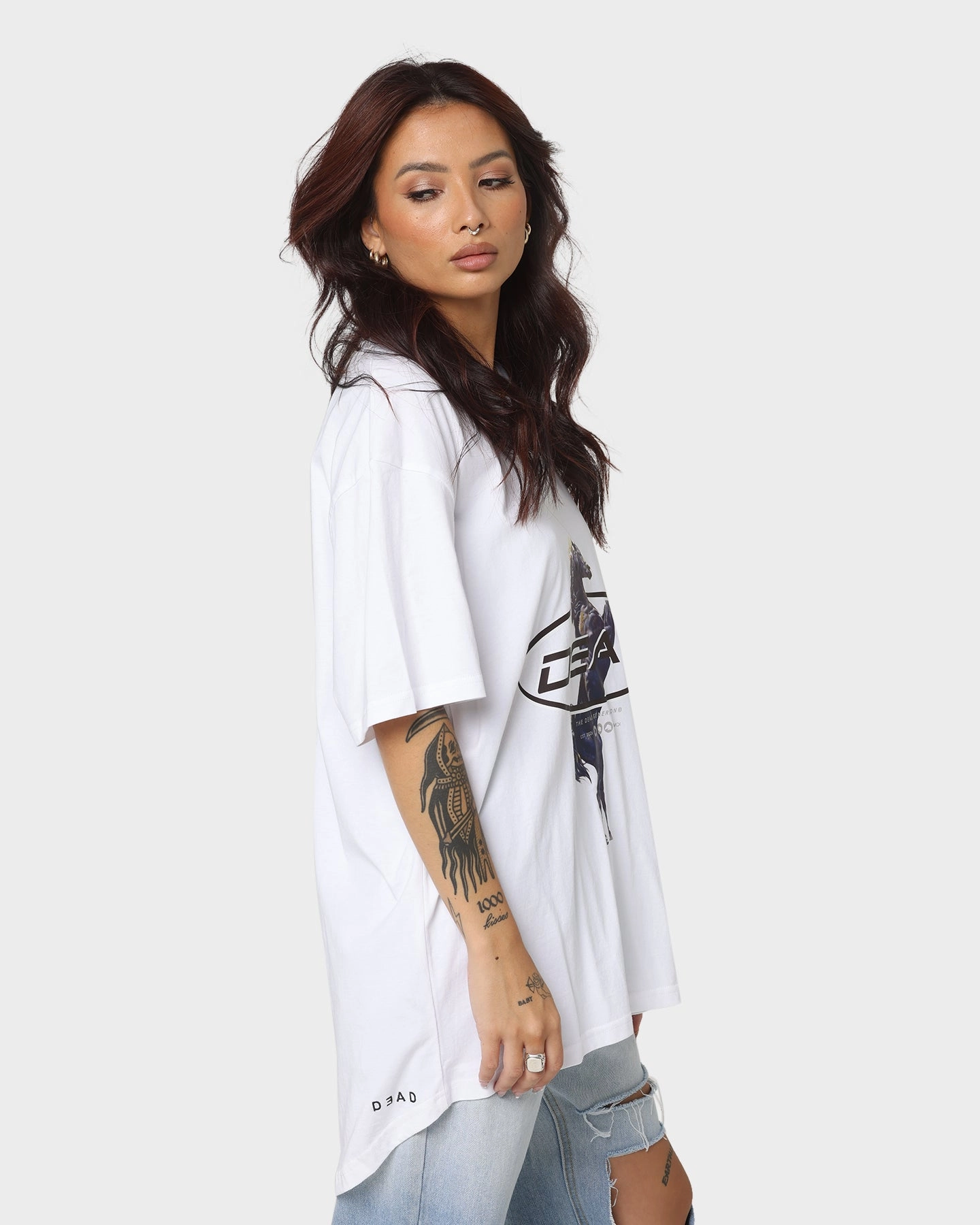 Quality Comfort NeutralTonesCollection Dead Studios Till We Ride T-Shirt White/Black