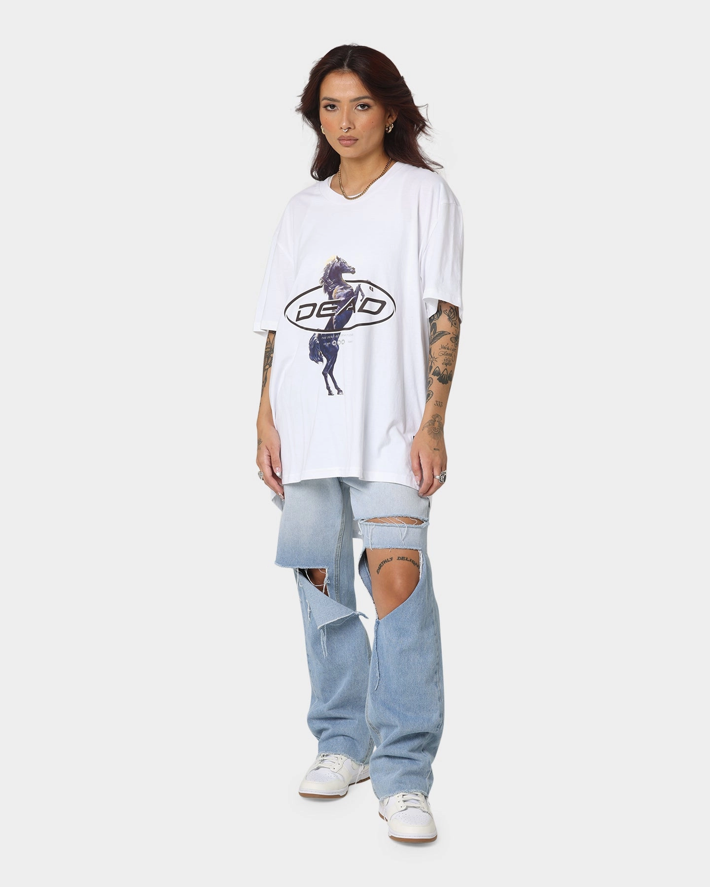 Dead Studios Till We Ride T-Shirt White/Black Versatile Comfort