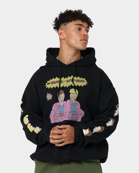 American Thrift American Thrift X Beavis & Butthead Couch Hoodie Black Exhibit Recycled Polyester