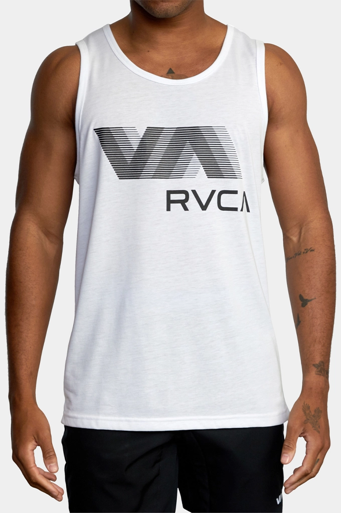 RVCA VA RVCA Blur Performance Tank Top Ergonomic Armhole Shape Soft Lightness