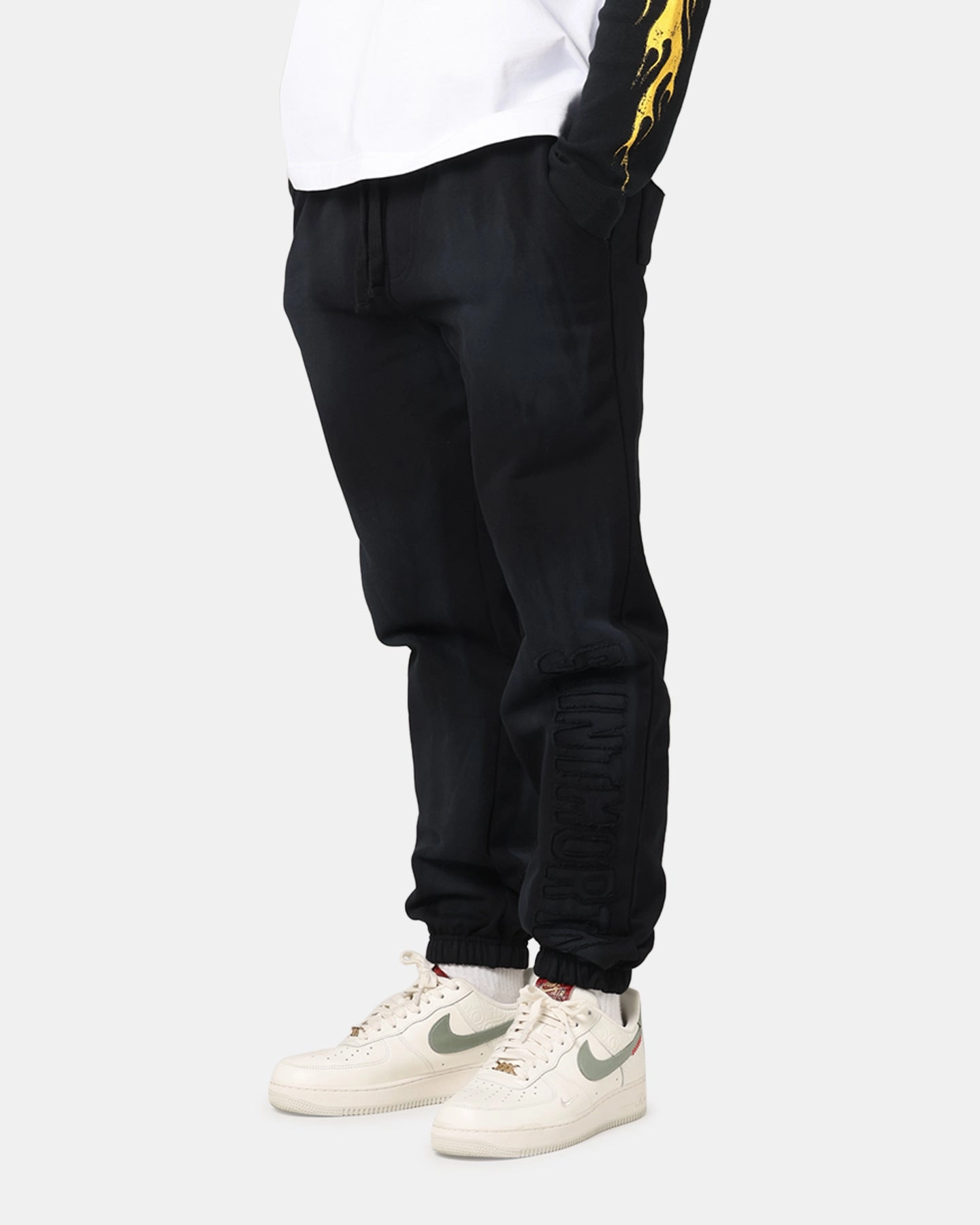 Durable Seam Construction Laser cut Saint Morta Manticore Sweatpants Sunfade Black