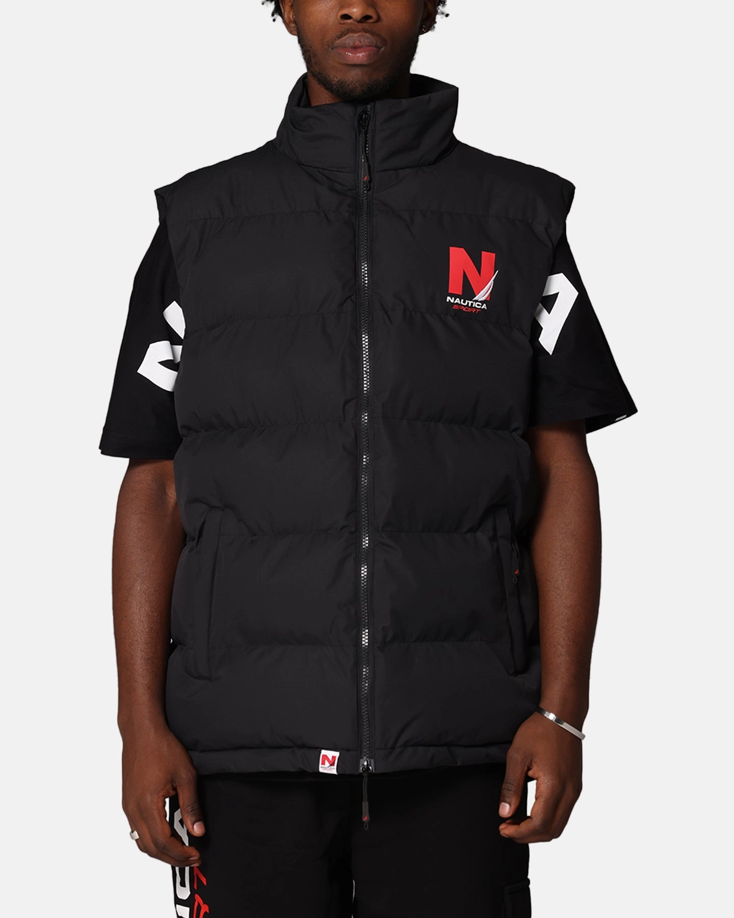 suitable for runway events Nautica Sitka Padded Gilet Vest Black